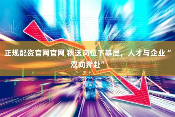 正规配资官网官网 秋送岗位下基层，人才与企业“双向奔赴”